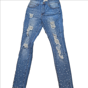 ♡AP blue jeans with gems sz. 9